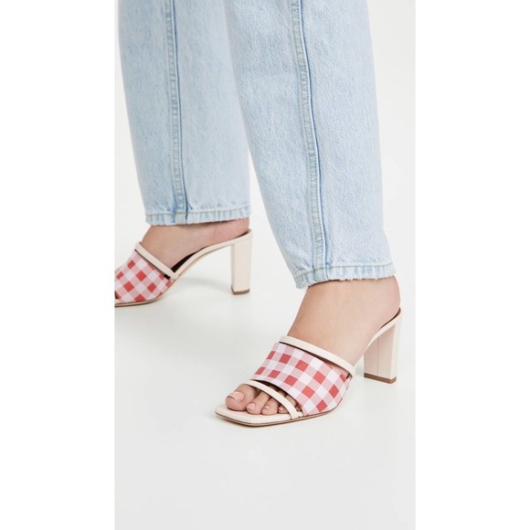 Malone Souliers Demi Mules in Red Size 11